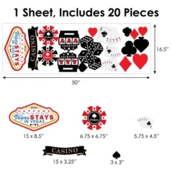 Big Dot Of Happiness Las Vegas - Peel And Stick Casino Party Vinyl Wall Art Stickers - Wall Decals - Set Of 20 -Finest Home Decoration GUEST 4f532f35 d738 4214 838d 310887a1e815