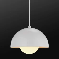 1-Light Amelia Plug-In Pendant With Glass Shade Matte White - Globe Electric -Finest Home Decoration GUEST 4f88bbb4 fc26 4665 b03e 83b71dec3a6e