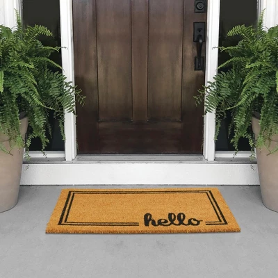 MDesign Welcome Entryway Doormat With Natural Fibers 3 MDesign Welcome Entryway Doormat With Natural Fibers