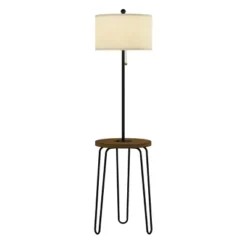 Hastings Home Floor Lamp With Table, Shelves, USB Port And Hairpin Legs -Finest Home Decoration GUEST 507467bd 87cc 4b29 9edc b2452b57593c