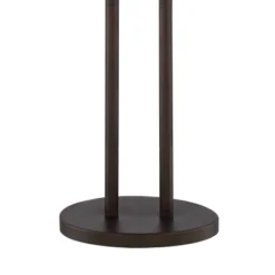 Franklin Iron Works Roscoe Modern Floor Lamp Standing 62" Tall Oil Rubbed Bronze Twin Pole White Drum Shade For Living Room Bedroom Office House Home -Finest Home Decoration GUEST 508bf840 4391 412d 8bd3 3067315a4131