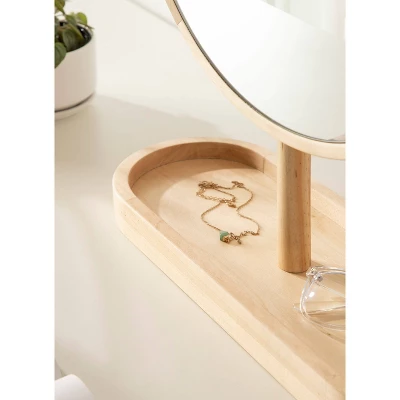 17" X 21" Travis Framed Tabletop Mirror Natural - Kate & Laurel All Things Decor 10 17" X 21" Travis Framed Tabletop Mirror Natural - Kate & Laurel All Things Decor - Image 8