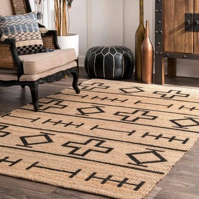 Hand Loomed Fiber Barry Area Rug Natural - NuLOOM 3 Hand Loomed Fiber Barry Area Rug Natural - NuLOOM
