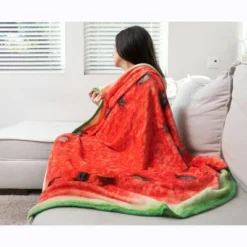 Toynk Watermelon Slice Round Fleece Throw Blanket | 60 Inches -Finest Home Decoration GUEST 543e5713 757c 40c4 b246 ac1205531b1d