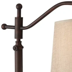 Regency Hill Downbridge Style Desk Table Lamp Adjustable Height 30.5" Tall Bronze Metal Tan Linen Look Shade For Living Room Bedroom Office -Finest Home Decoration GUEST 56615abd 3bad 4ade aa50 29a15851b97a