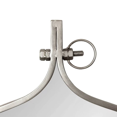 30" X 37" Yitro Metal Framed Wall Mirror Gray - Kate & Laurel All Things Decor 4 30" X 37" Yitro Metal Framed Wall Mirror Gray - Kate & Laurel All Things Decor - Image 2