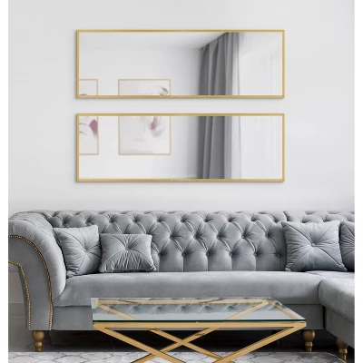 16" X 48" Travis Framed Decorative Wall Mirror Gold - Kate & Laurel All Things Decor 7 16" X 48" Travis Framed Decorative Wall Mirror Gold - Kate & Laurel All Things Decor - Image 5