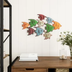 Hastings Home School Of Fish 3D Metal Hanging Wall Art -Finest Home Decoration GUEST 571d008f cabc 462d 8ad2 ef02a439df97
