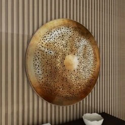 Metal Plate Wall Decor With Moroccan Pattern Gold - Olivia & May -Finest Home Decoration GUEST 575ac633 d6ca 46d5 8a92 1c6ae9aff55e