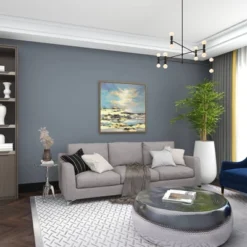 Canvas Geode Landscape Framed Wall Art With Gold Frame Blue - Olivia & May -Finest Home Decoration GUEST 5804ef0b 29b2 4658 b9a9 ebbb97ff8ff5