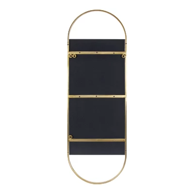 16" X 48" Nobles Framed Capsule Decorative Wall Mirror Gold - Kate & Laurel All Things Decor 5 16" X 48" Nobles Framed Capsule Decorative Wall Mirror Gold - Kate & Laurel All Things Decor - Image 3