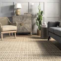 NuLOOM Delaney Hand Woven Striped Jute Area Rug -Finest Home Decoration GUEST 5a35061e bf45 4da3 9bdd 57eda01ee866