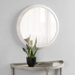 24" X 2" Uldrich Wood Framed Mirror White - Kate & Laurel All Things Decor -Finest Home Decoration GUEST 5bada46c e8a3 4a10 99db 24a8b44a00f0