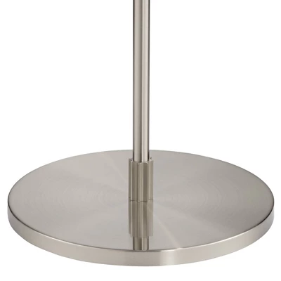 Possini Euro Design Raymond Modern 69" Tall Arc Floor Lamp With Smart Socket Raymond Nickel Adjustable Off-White Shade For Living Room 5 Possini Euro Design Raymond Modern 69" Tall Arc Floor Lamp With Smart Socket Raymond Nickel Adjustable Off-White Shade For Living Room - Image 3