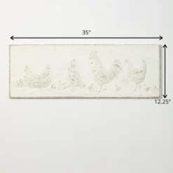 Sullivans Distressed Raised Chicken Art 12.25"H White -Finest Home Decoration GUEST 5c7a89af 0024 49af b006 14b5dce173a8