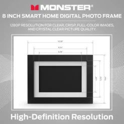 Monster Smart Home 16 GB Digital Photo Frame, High Definition 1280p Smart Picture Frame-10 Inch -Finest Home Decoration GUEST 5df22b73 c9b6 4391 af26 e34c431adb34