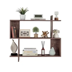 35.4" X 32" Manasa Floating Geometric Kilter 2 Tier Wall Shelf - Danya B. -Finest Home Decoration GUEST 5e3a2e0c d698 41d0 9d8e 1f99e990331b