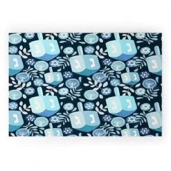 Marni Night Dreidel Looped Vinyl Welcome Mat - Society6 -Finest Home Decoration GUEST 5f7f419c 1840 44cf b621 964a11c405e3