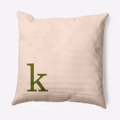16"x16" Modern Monogram 'k' Square Throw Pillow - E By Design -Finest Home Decoration GUEST 62bf1aeb ffac 4fad 80ed 17e12a3172f9