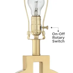 360 Lighting Modern Table Lamps 28 1/2" Tall Set Of 2 With USB Charging Port Brushed Gold Open Ring White Shade For Bedroom Living Room House Bedside -Finest Home Decoration GUEST 63ae832f 72a7 4aa1 8e09 1524ca85b580