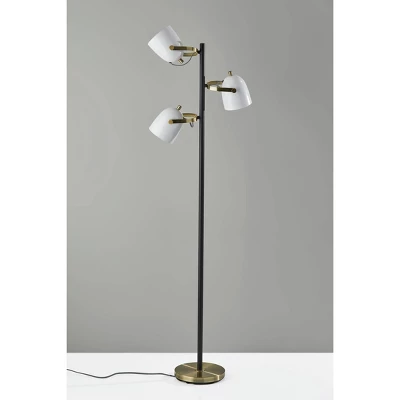 Casey Tree Lamp Black/White/Brass - Adesso 5 Casey Tree Lamp Black/White/Brass - Adesso - Image 3