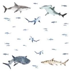Sharks Peel And Stick Wall Decal - RoomMates