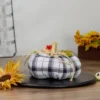 Northlight 5" Black And White Fabric Fall Harvest Tabletop Pumpkin -Finest Home Decoration GUEST 65152eca 3d9e 4bfb 86ed f3dfc48ab09a