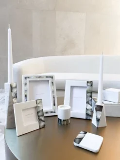 Grey Mother Of Pearl White Marble Picture Frame, 4x6 - Anaya -Finest Home Decoration GUEST 6554c7f0 0eb8 424f bd98 f02e359fb424