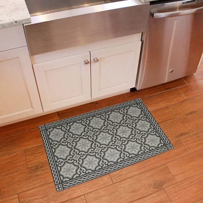 FlorArt Chelsea Noir Low Profile Easy Clean Kitchen Mat Black/Gray - Bungalow Flooring 3 FlorArt Chelsea Noir Low Profile Easy Clean Kitchen Mat Black/Gray - Bungalow Flooring
