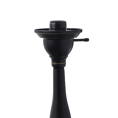 Torchiere Floor Lamp With Reading Light And Marble Glass Shades Restoration Bronze And Amber - Lalia Home 7 Torchiere Floor Lamp With Reading Light And Marble Glass Shades Restoration Bronze And Amber - Lalia Home - Image 5