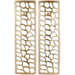Set Of 2 Aluminum Abstract Cutouts Wall Decors Gold - Olivia & May -Finest Home Decoration GUEST 679f8b41 ca6b 494a a302 21f546017bae