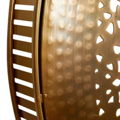 Metal Plate Wall Decor With Moroccan Pattern Gold - Olivia & May -Finest Home Decoration GUEST 68d5b9b1 f241 447e bb53 1a92c65ef815