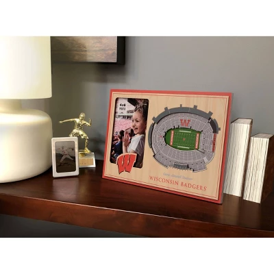 4" X 6" NCAA Wisconsin Badgers 3D StadiumViews Picture Frame 3 4" X 6" NCAA Wisconsin Badgers 3D StadiumViews Picture Frame
