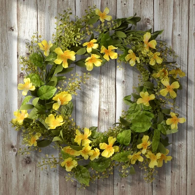 National Tree Company 22" Cosmos Flowers Wreath 3 National Tree Company 22" Cosmos Flowers Wreath