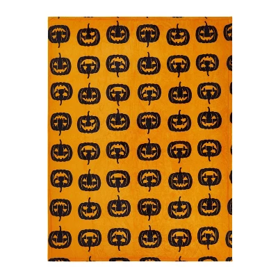 50"x70" Oversized Jack Family Halloween Plush Throw Blanket Orange - VCNY Home 4 50"x70" Oversized Jack Family Halloween Plush Throw Blanket Orange - VCNY Home - Image 2