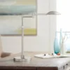 Possini Euro Design Eliptik Modern Desk Table Lamp 24 1/2" High Satin Nickel LED Swing Arm Adjustable Height For Bedroom Living Room Nightstand Office -Finest Home Decoration GUEST 6a80aa29 d011 4ed3 92a4 b86f43fa54f7