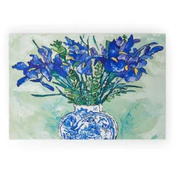 Lara Lee Meintjes Iris Bouquet In Chinoiserie Vase On Blue And White Striped Tablecloth On Painterly Mint Green Welcome Mat - Society6 13 Lara Lee Meintjes Iris Bouquet In Chinoiserie Vase On Blue And White Striped Tablecloth On Painterly Mint Green Welcome Mat - Society6 -Finest Home Decoration GUEST 6bfef7b2 b8b9 49a9 8267 bb5a37e77b03