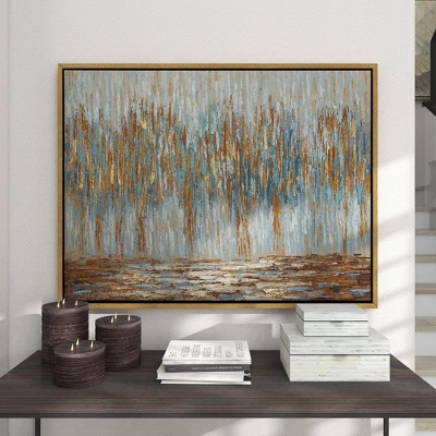 Canvas Tree Framed Wall Art With Gold Frame Gold - Olivia & May 3 Canvas Tree Framed Wall Art With Gold Frame Gold - Olivia & May