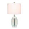 Glass Table Lamp With White Drum Shade Blue - Lalia Home -Finest Home Decoration GUEST 6cf02613 51fc 416b 969d 6386972fc29b