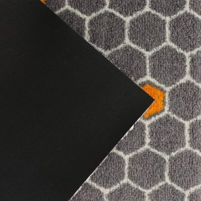 2'x3' ColorStar Bee Hex Door Mat Gray - Bungalow Flooring 7 2'x3' ColorStar Bee Hex Door Mat Gray - Bungalow Flooring - Image 5