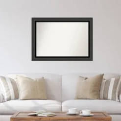 41" X 29" Non-Beveled Tuxedo Black Wall Mirror - Amanti Art -Finest Home Decoration GUEST 6d36bbfb 19bc 4d74 b455 30c2d1e6bcf7