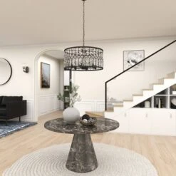 Metal Crystal Embellishments 6 Light Chandelier With Link Style Chain Black - Olivia & May 29 Metal Crystal Embellishments 6 Light Chandelier With Link Style Chain Black - Olivia & May -Finest Home Decoration GUEST 6e232d25 9254 435f 9799 bc4365fceb57