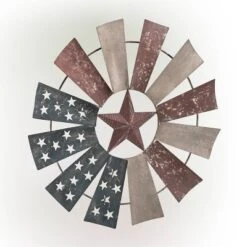 Patriotic Windmill Metal Wall Decor - Alpine Corporation -Finest Home Decoration GUEST 6e5c6a41 2eb7 4edc b408 9b914dc39e15
