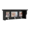 Wall Shelf And Picture Collage With Ledge And 3 Hanging Hooks- Photo Frame Decor Shelving With Modern Look, Holds 3 Photos By Hastings Home (Black) -Finest Home Decoration GUEST 6e955469 5767 4a33 98db 825225419863
