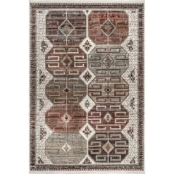 NuLOOM Evie Global Inspired Emblem Fringe Area Rug -Finest Home Decoration GUEST 6e985424 fa10 437d a3c2 8bf1fcf52c8b