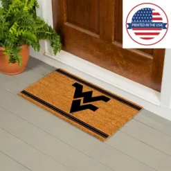 Evergreen West Virginia University Logo Turf Mat, Brown- 28 X 16 Inches Indoor Outdoor Doormat -Finest Home Decoration GUEST 6f00a20b 4d77 495b ac1b 86e9eb36a3f6
