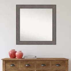 31" X 31" Non-Beveled Country Barn Wood Wall Mirror - Amanti Art -Finest Home Decoration GUEST 6f735b68 eec9 4340 9e2c 6f847011c9c8