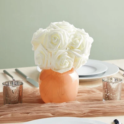 Bright Creations 60 Pack Artificial Rose Flowers Heads With Stems, White 3" Faux Fake Flowers For Party Decorations 3 Bright Creations 60 Pack Artificial Rose Flowers Heads With Stems, White 3" Faux Fake Flowers For Party Decorations