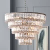 Vienna Full Spectrum Magnificence Satin Nickel Chandelier 24 1/2" Wide Modern Faceted Crystal Glass 15-Light LED Fixture For Dining Room House Kitchen -Finest Home Decoration GUEST 70681910 3182 4cfa 92c6 a71b1bea92c1