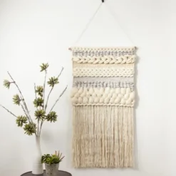 Saro Lifestyle Saro Lifestyle Fringe Braided Design Wall Hanging, Grey, 6 Saro Lifestyle Saro Lifestyle Fringe Braided Design Wall Hanging, Grey, -Finest Home Decoration GUEST 70a09dbe 9047 489b a75c 7475f5fa6508